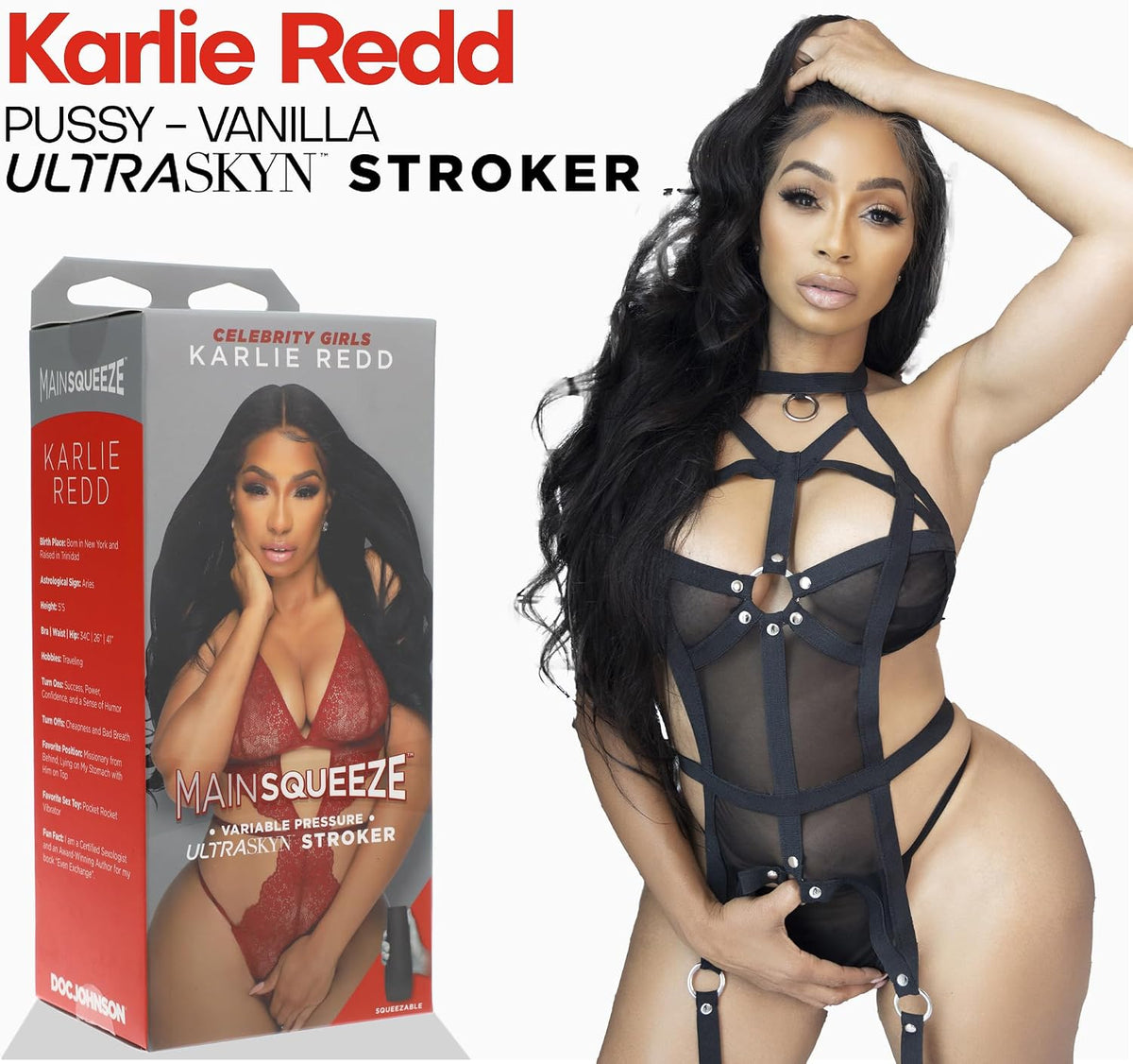 Doc Johnson Main Squeeze Variable Pressure Stroker Karlie Redd